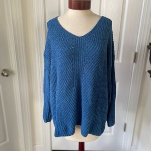 Style & Co Blue V-Neck Sweater NWOT